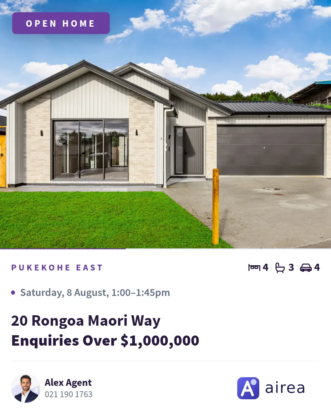 Airea open home property tile
