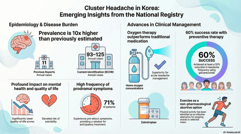 Graphical Summary: New Insights from the Korean Cluster Headache Registry