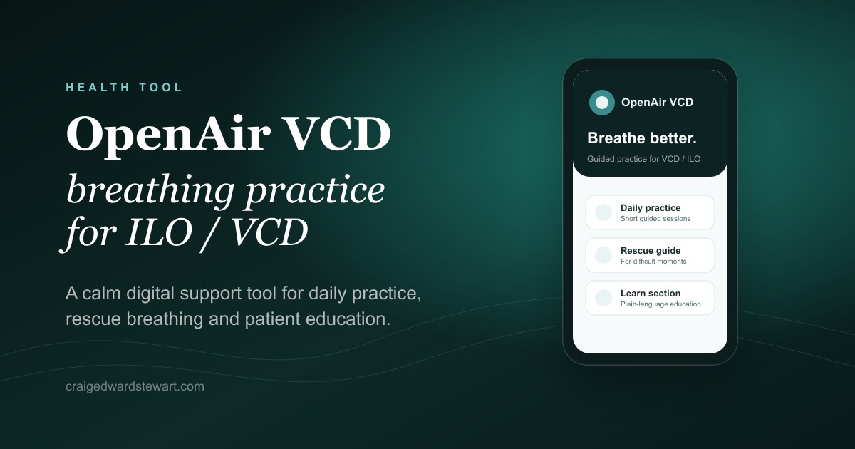 OpenAir VCD breathing practice tool for ILO and VCD