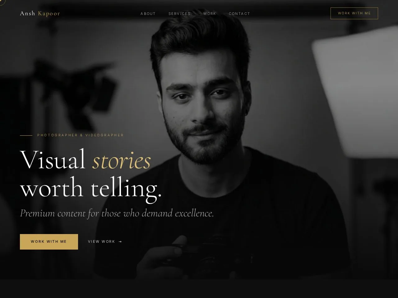 Ansh Kapoor photography website