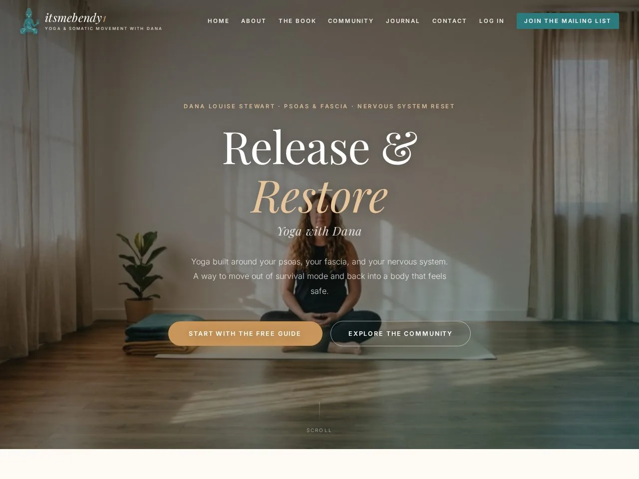 Bendy yoga and wellness website