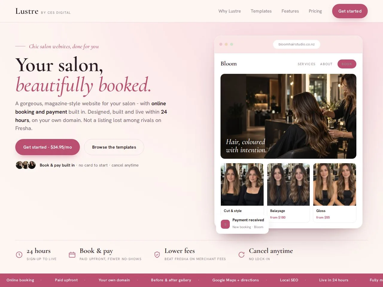 Lustre salon platform