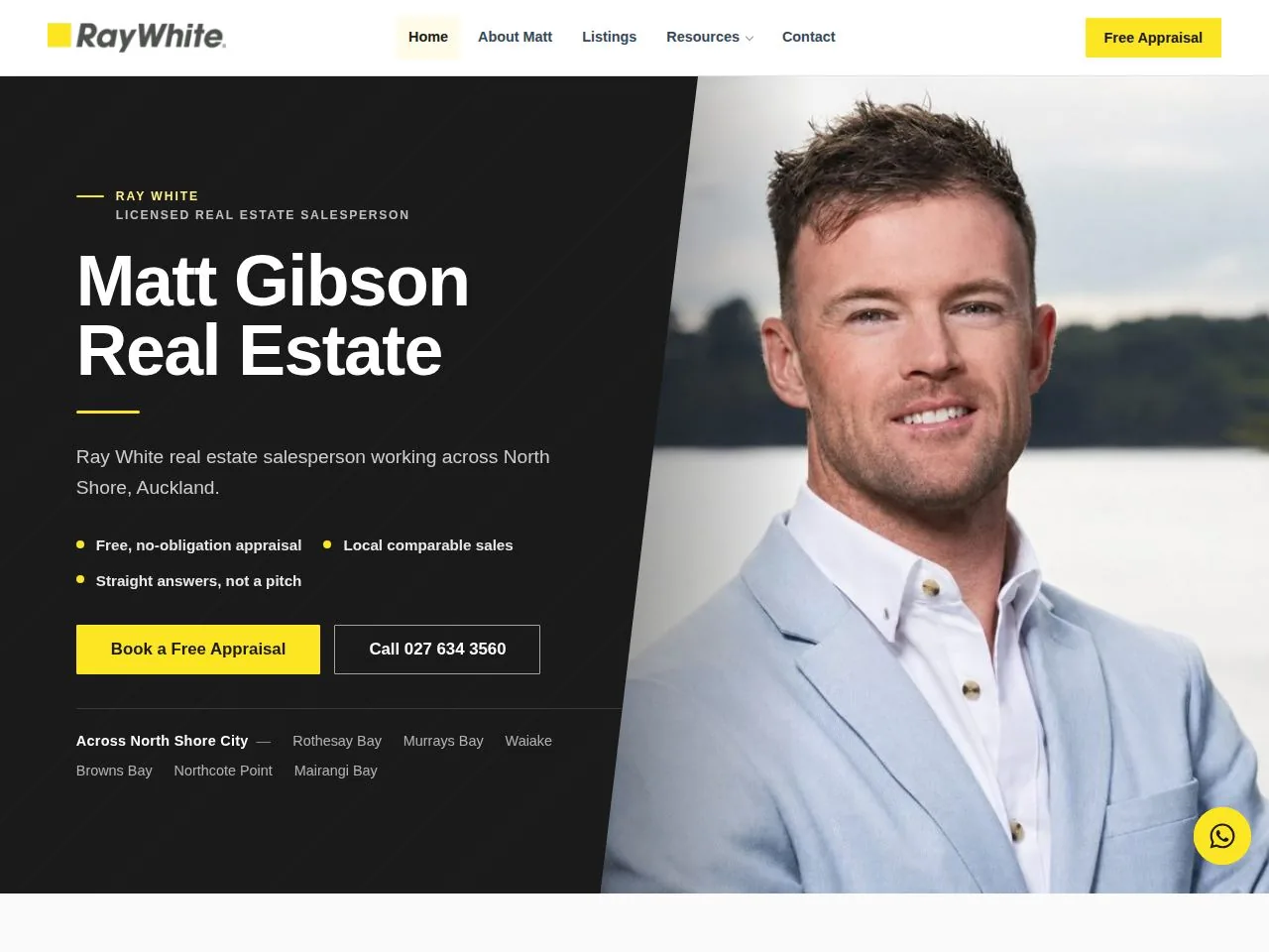 Matt Gibson Real Estate website